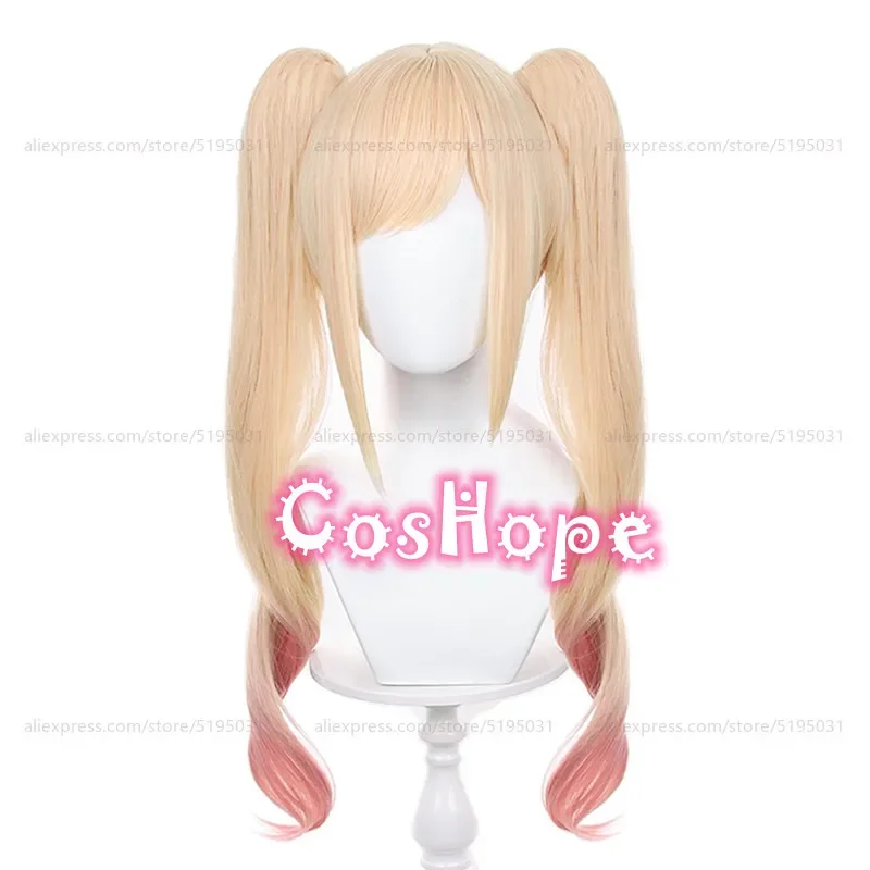 Kitagawa Marin Maid Cosplay Wig With Double Ponytails Wig Blonde Pink Gradient Wig Cosplay Anime Heat Resistant Synthetic Wigs