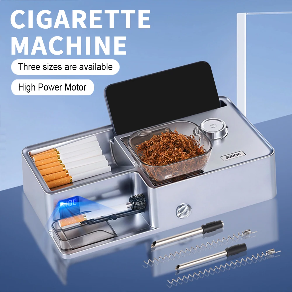 3 In 1 Automatic Cigarette Machine Rolling 5.5/6.5/8mm Tube Tobacco Injector Roller Intelligent Sensing Electric Cigarette Maker