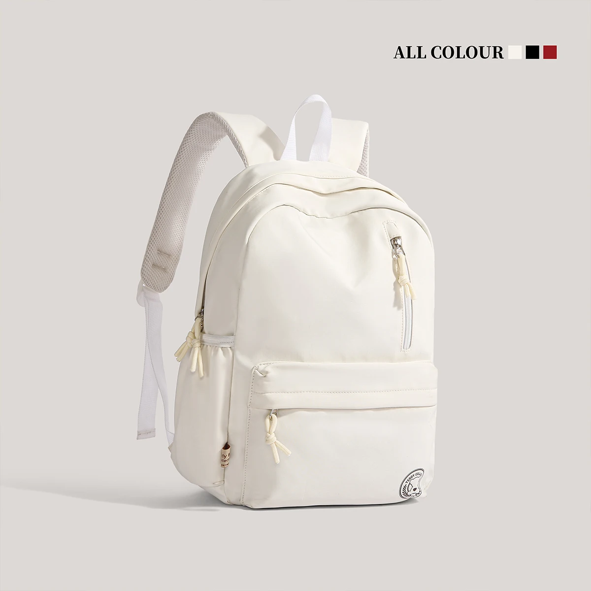 حقيبة ظهر لموسم العودة إلى المدرسة، حقيبة كتب مبطنة بلون سادة مع منظمة متعددة الجيوب، أشرطة قابلة للتعديل وسحاب للاستخدام اليومي #1