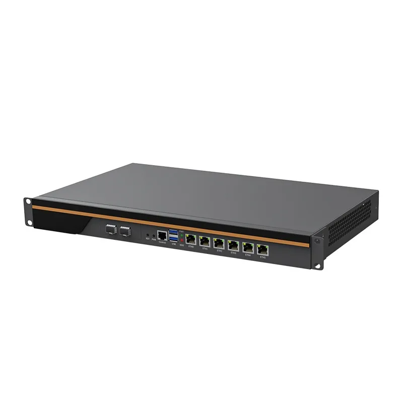 【New Arrival】1U Enterprise Firewall Appliance Core I7 I5 I3 Powered 6 LAN 2 10G SFP Router With PfSense OPNsense Linux OS Server