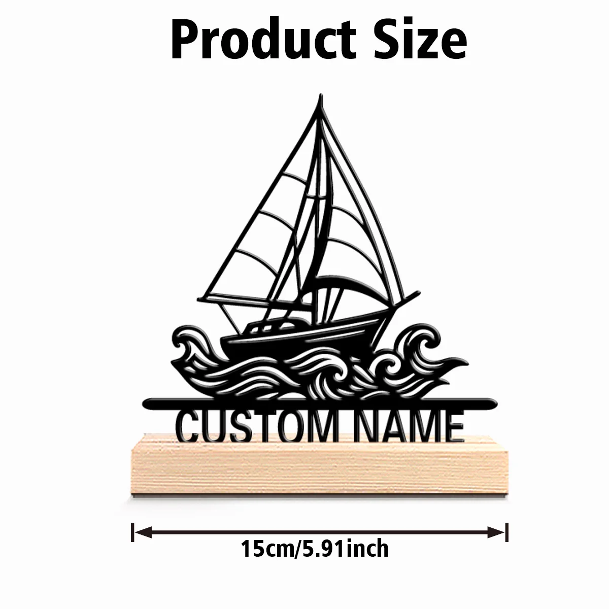 1pc Fun Personalized Custom fitness Metal Statues Wooden Base Lighting for Office Workshop Modern Rustic Steampunk Themes