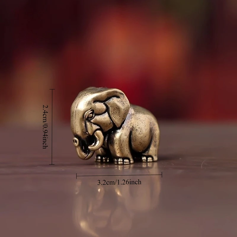 1 Piece Of Copper Rhinoceros, Hippopotamus, Elephant Small Accessory Handle, Animal Home, Tea, Pet, Office Desktop Accessory