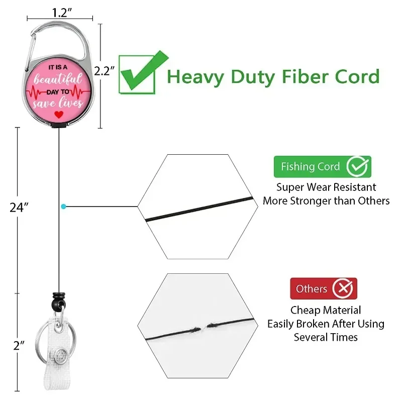 Creative Design Multi-purpose Badge Reel Nurse Enfermera ID Key Holder Girl Boy Retractable Name Card Holder