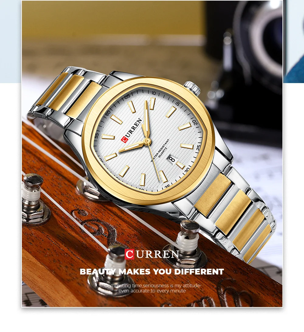 CURREN 8474 Luxury Business watches for man Stainless Steel Quartz WristWatch Male Luminous Hands Clock relogio masculino 2025