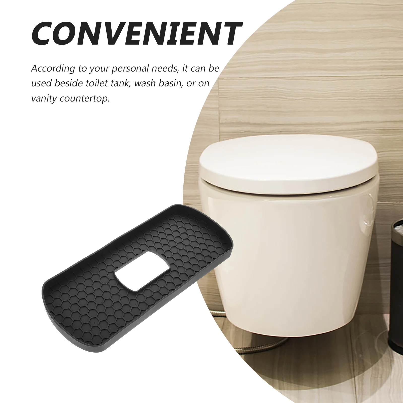 

Silicone Bathroom Tray For Sink Toilet Tank Top Organizer, Perfume Storage Rack, Kitchen Soap Drying Mat,