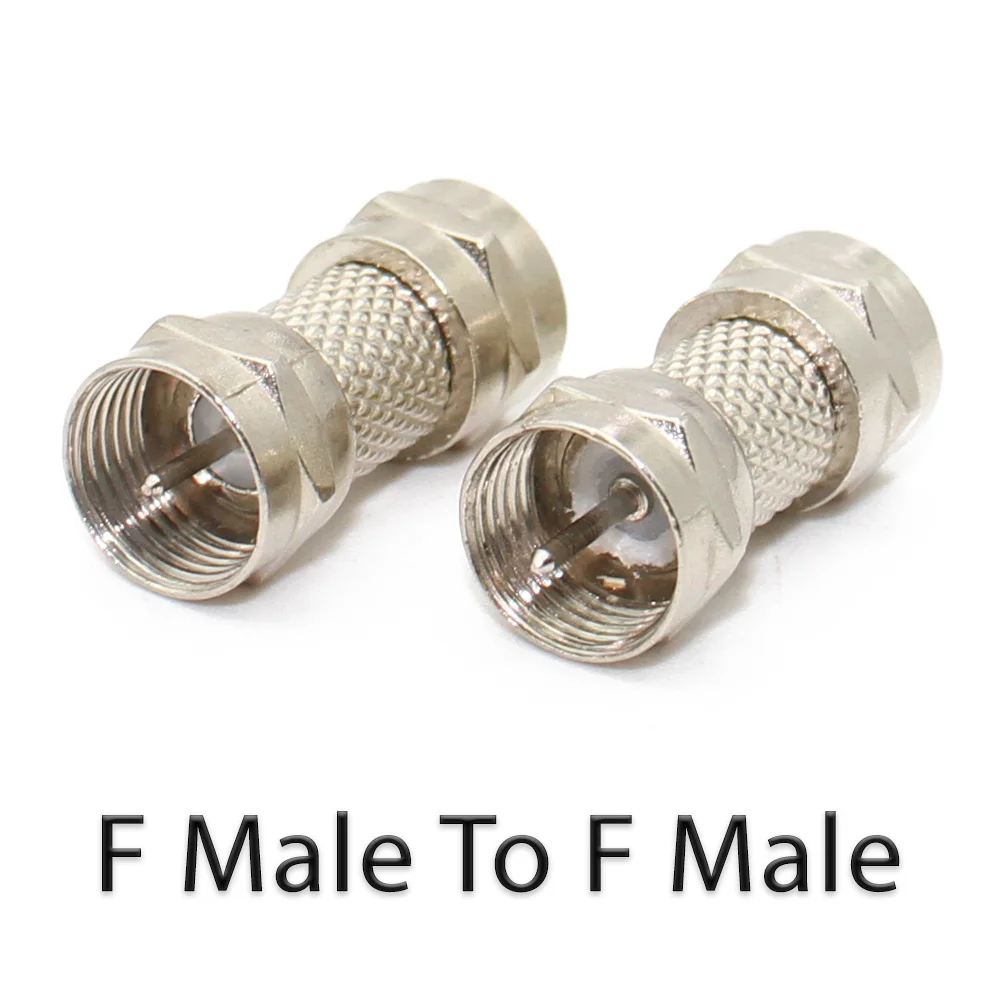 F Type TV Aerial Antenna Adapter Male to Female RF Coaxial Connector 90 Degree Right Angle for Coax Cable