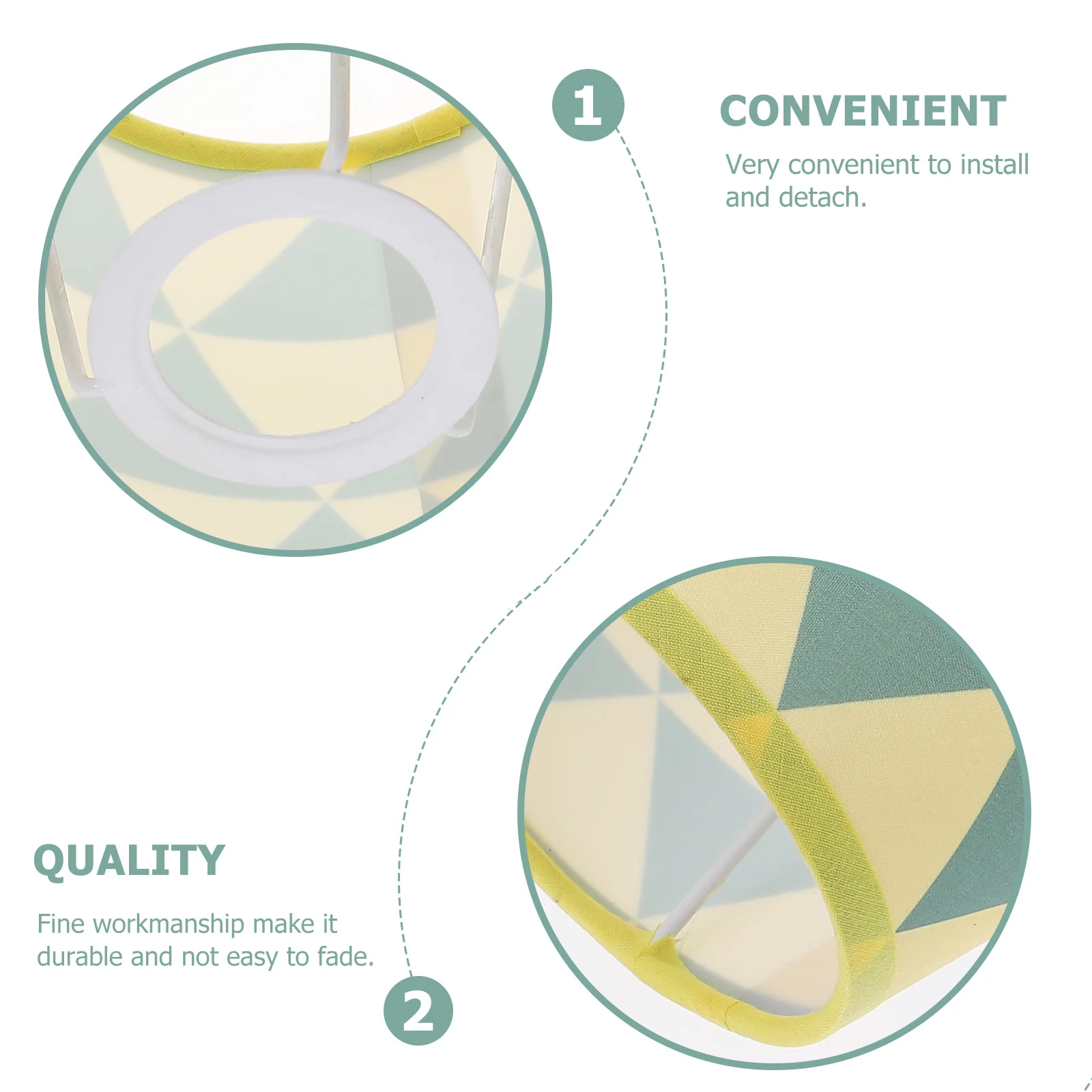 

Elegant Cloth Lampshade for Table Lamps Easy to Apply and Remove No Skill Or Effort Needed Good Effect Cloth Lampshade