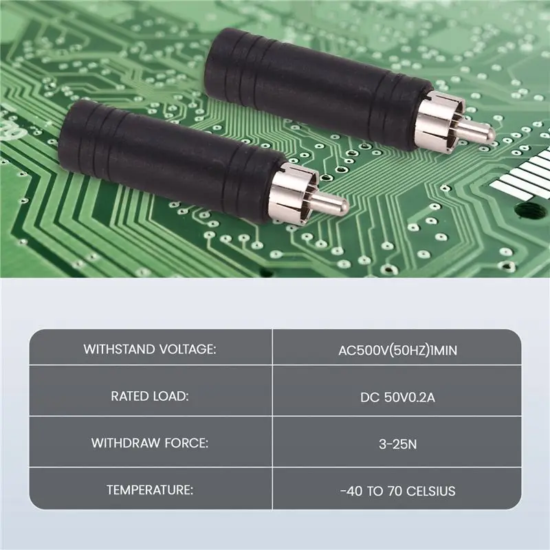 AYHF 5X 6.35Mm 1/4 Inch Mono Female Jack To RCA Male Plug Audio Adapter Cable Converter
