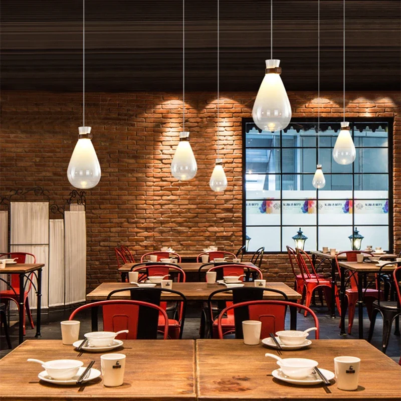 Modern Minimalist Glass Bottle Pendant Lamp Restaurant Bedroom Bar Coffee Shop Creative Chandelier Home Decor Lighting Fixture