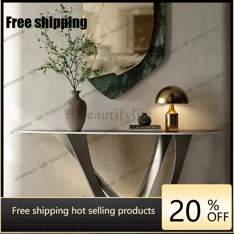 FGModern Entryways Table Storage Design Luxury Console Table Decoration Hallway Wooden Entrance Console Living Room Cabinet