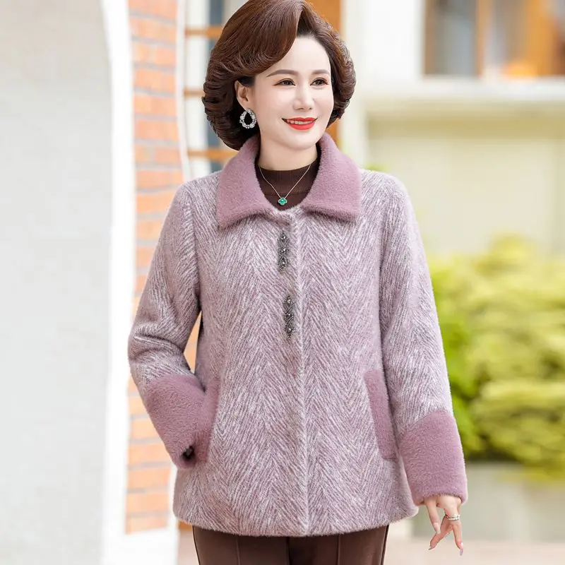 

Модная короткая норковая бархатная меховая куртка 2026, зимнее новое поступление, милая теплая верхняя одежда для мам из натуральной кожи и меха Y2K TS688