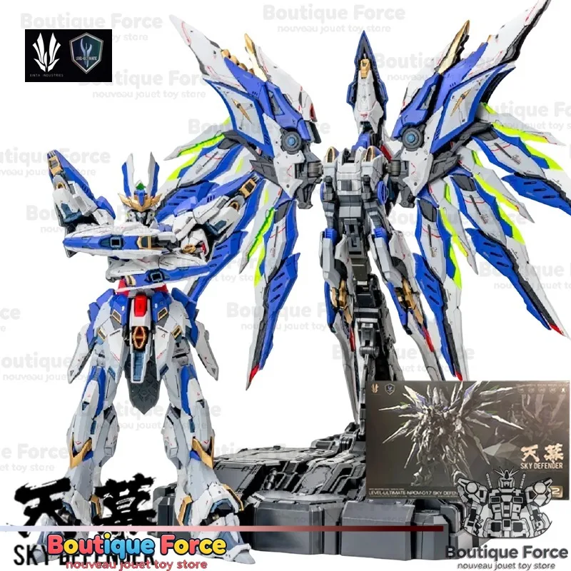 Sky Defender Large Mecha Model Kit Wing Expansion Mechanism Display Base Full Equipment High Detail Assembly Collectible Hobby