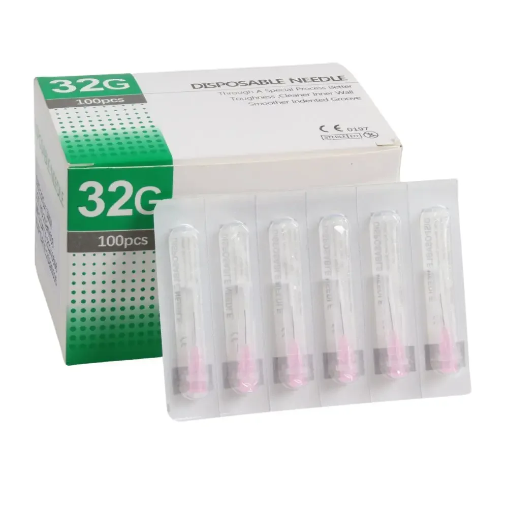 

Игла для безболезненного пирсинга 32G, прозрачный шприц, инъекционный клей, прозрачный колпачок, фармацевтическая инъекционная игла 4/6/13 мм