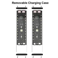 Banque d'alimentation rapide transparente à 4 ports 22,5 W, sans soudure, 4 cellules 21700, boîtier de batterie Portable PD, boîte de rangement de batterie avec lumière extérieure 6