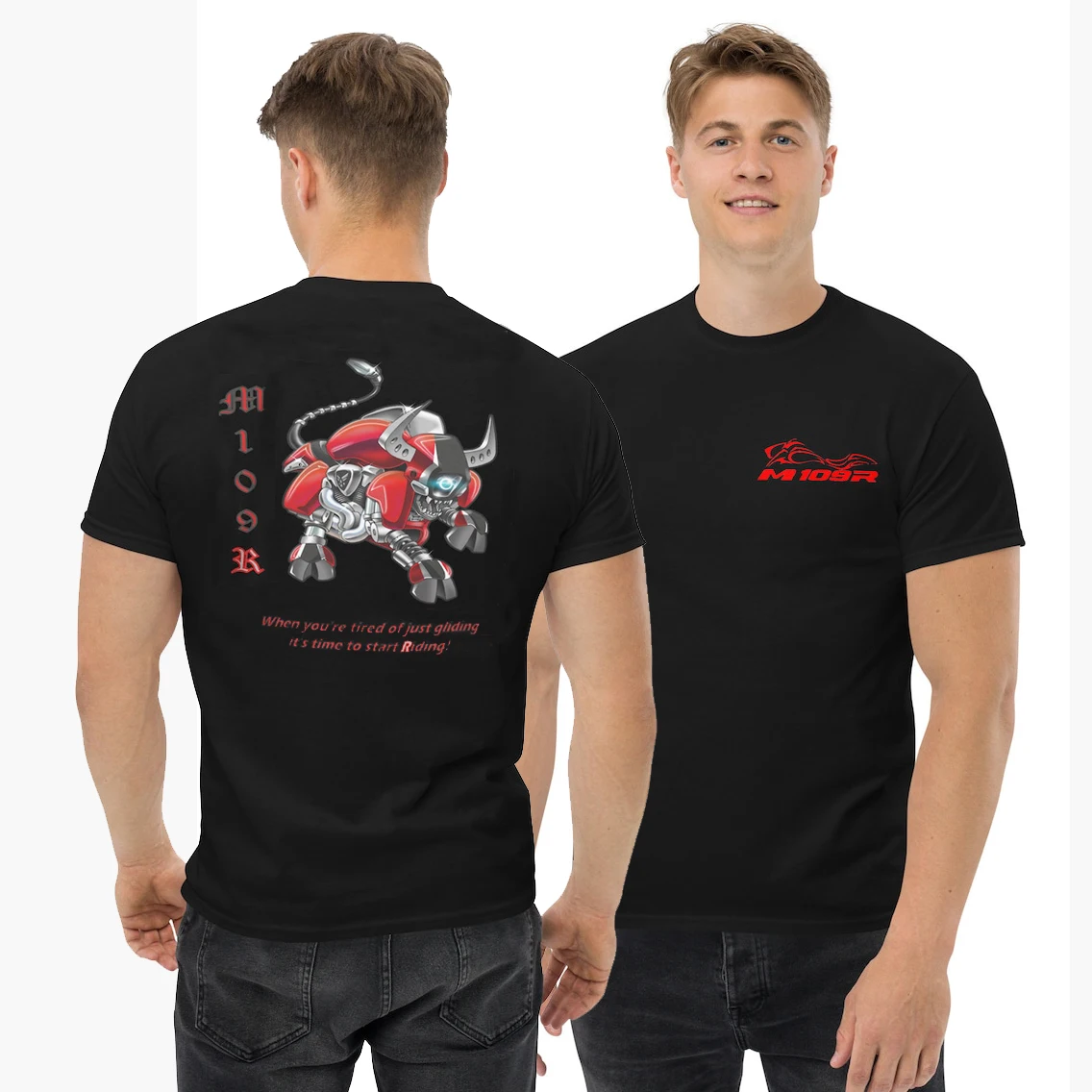 Classic Japan Muscle Motorcycle Boulevard M109R Bull Inspired T-Shirt 100% Cotton O-Neck Short Sleeve Summer Casual Mens T-shirt