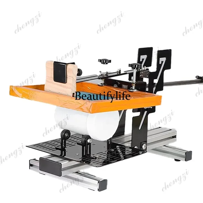 Manual Curved Screen Printing Machine for Cylindrical Objects Bottles Tumbler Adjustable for Φ1.3-27CM Curved Screen Printer z18