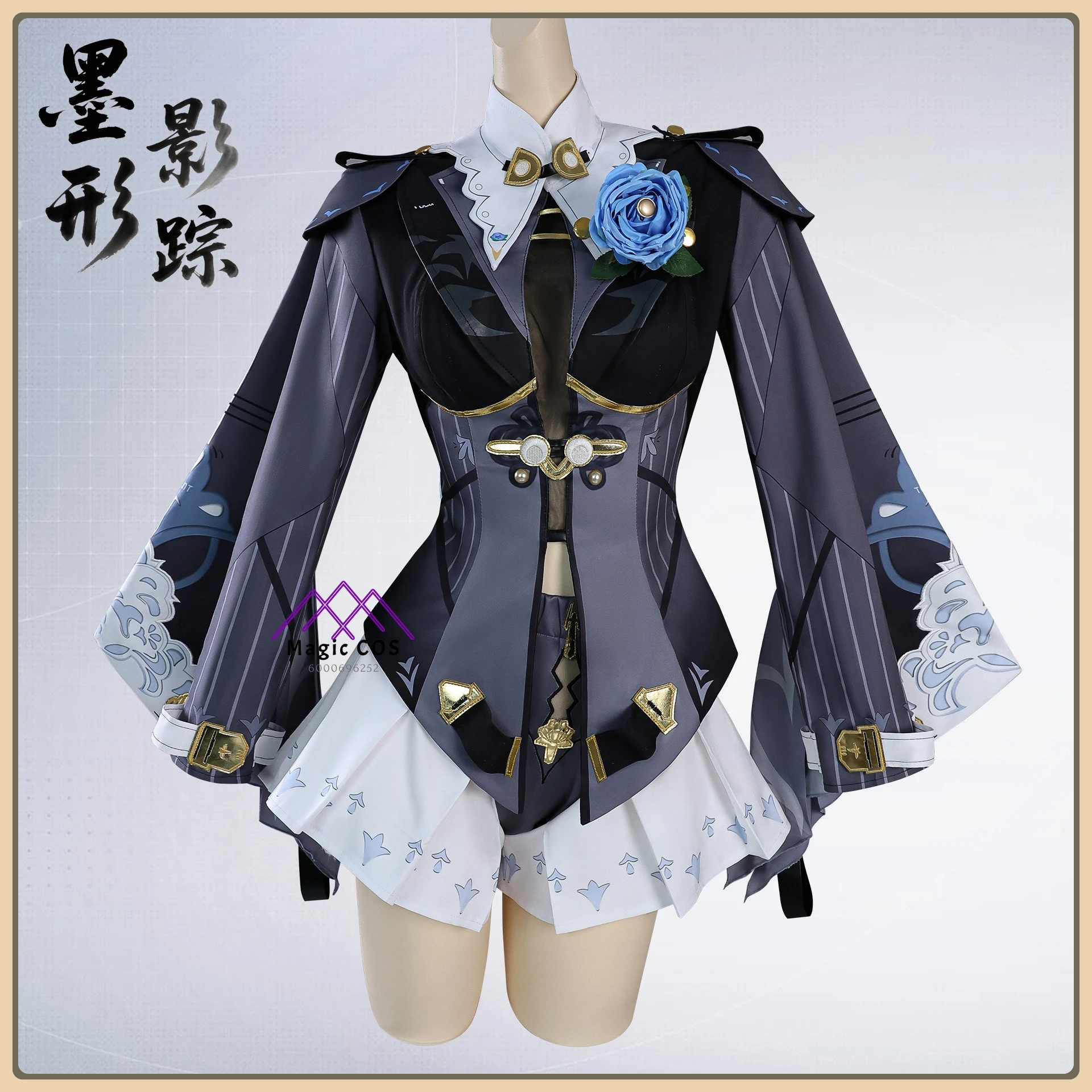 

Zenless Zone Zero Yixuan (Female) Costume Fashion Gray Dress with Wig High Quality Anime Clothes for Halloween Party Suit