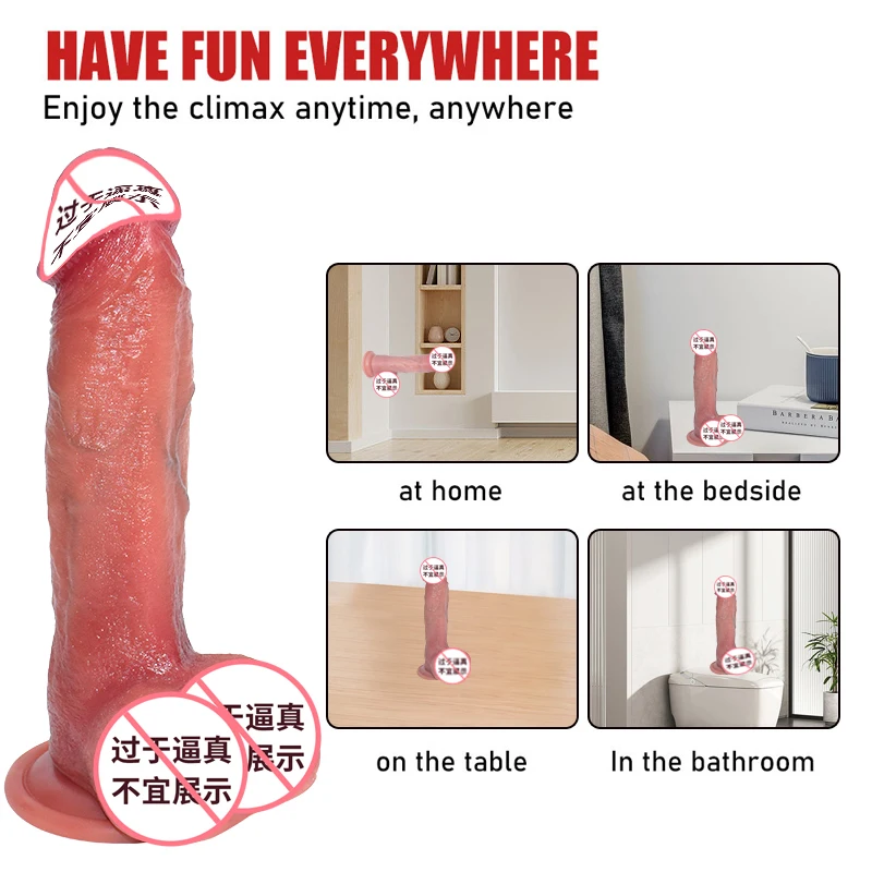 8.6-inch Realistic Fake Penis Adult Sex Toy, Female Masturbator, Huge Fake Penis, Soft Silicone Suction Cup, Penis