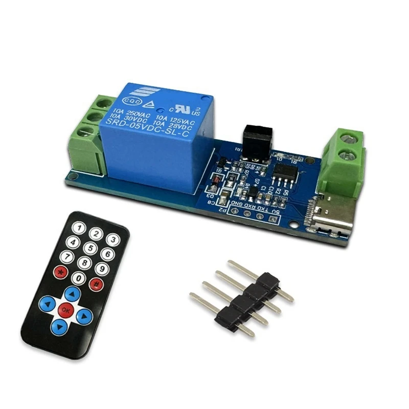 Infrared Remote Control Single Relay Module Self-Locking Tapping Multi-Functional Convenient Portable Utility Module