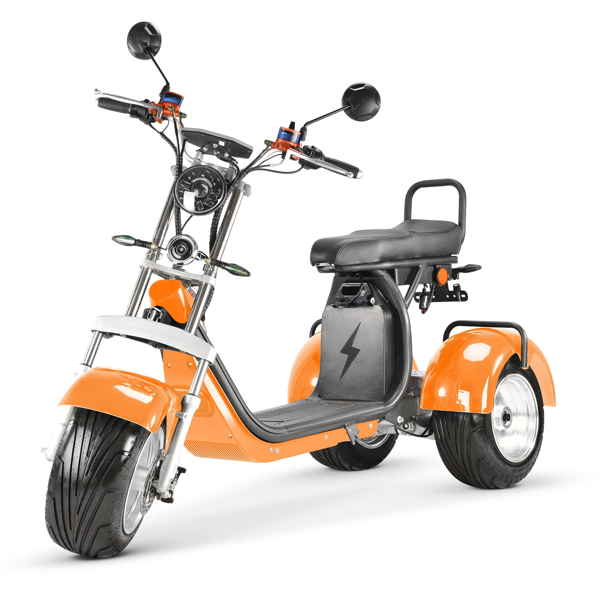 Eec 4000w Motor Electric Scooter 3 Wheel Citycoco 10 Inch Wheel Rechargeable Lithium Battery 60v 40ah Passenger Tricycle 45 Kmh