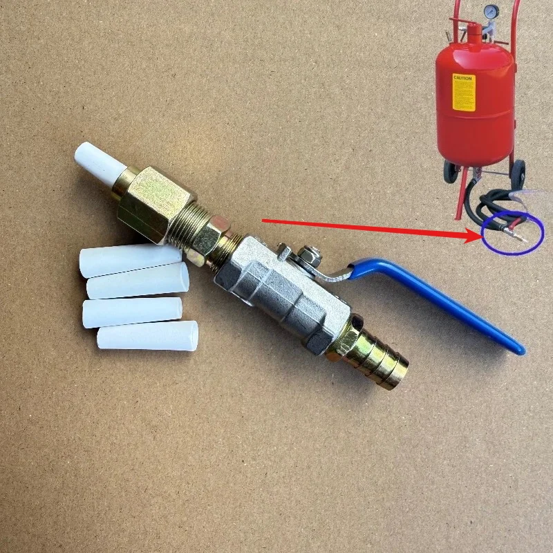 Valve Sandblasting Gun / Sand Spraying Air Tip / Sand Blaster Nozzle for 5 Gallon Sandblast Tanks