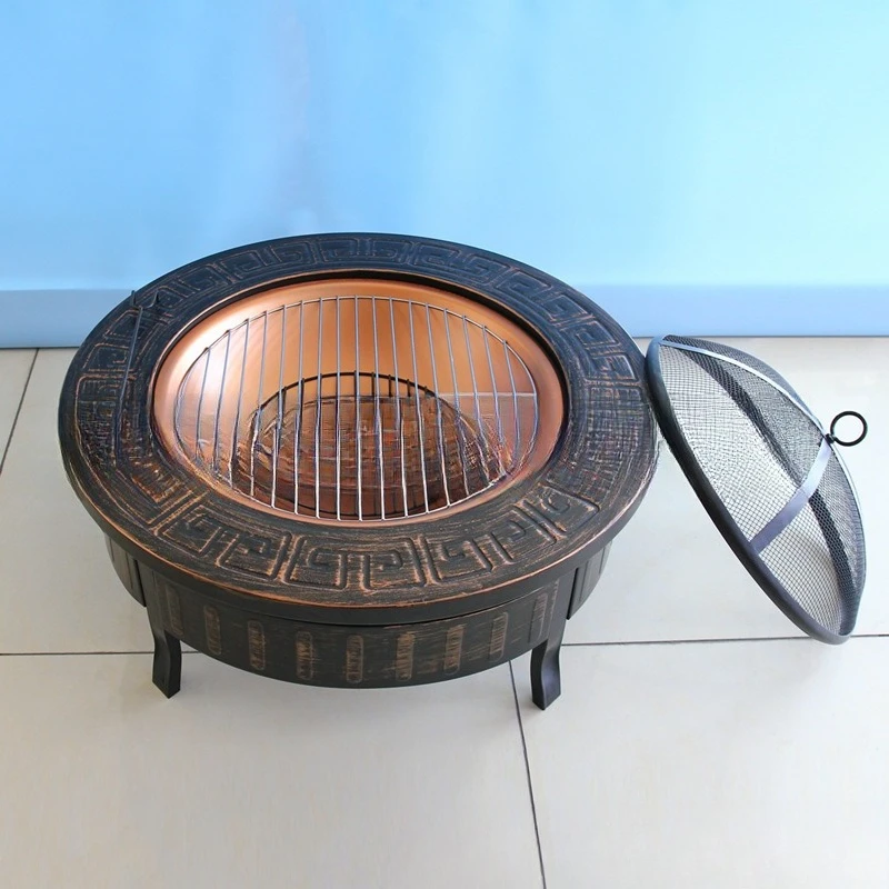 

32-Inch multi-function table outdoor barbecue grill charcoal brazier courtyard charcoal