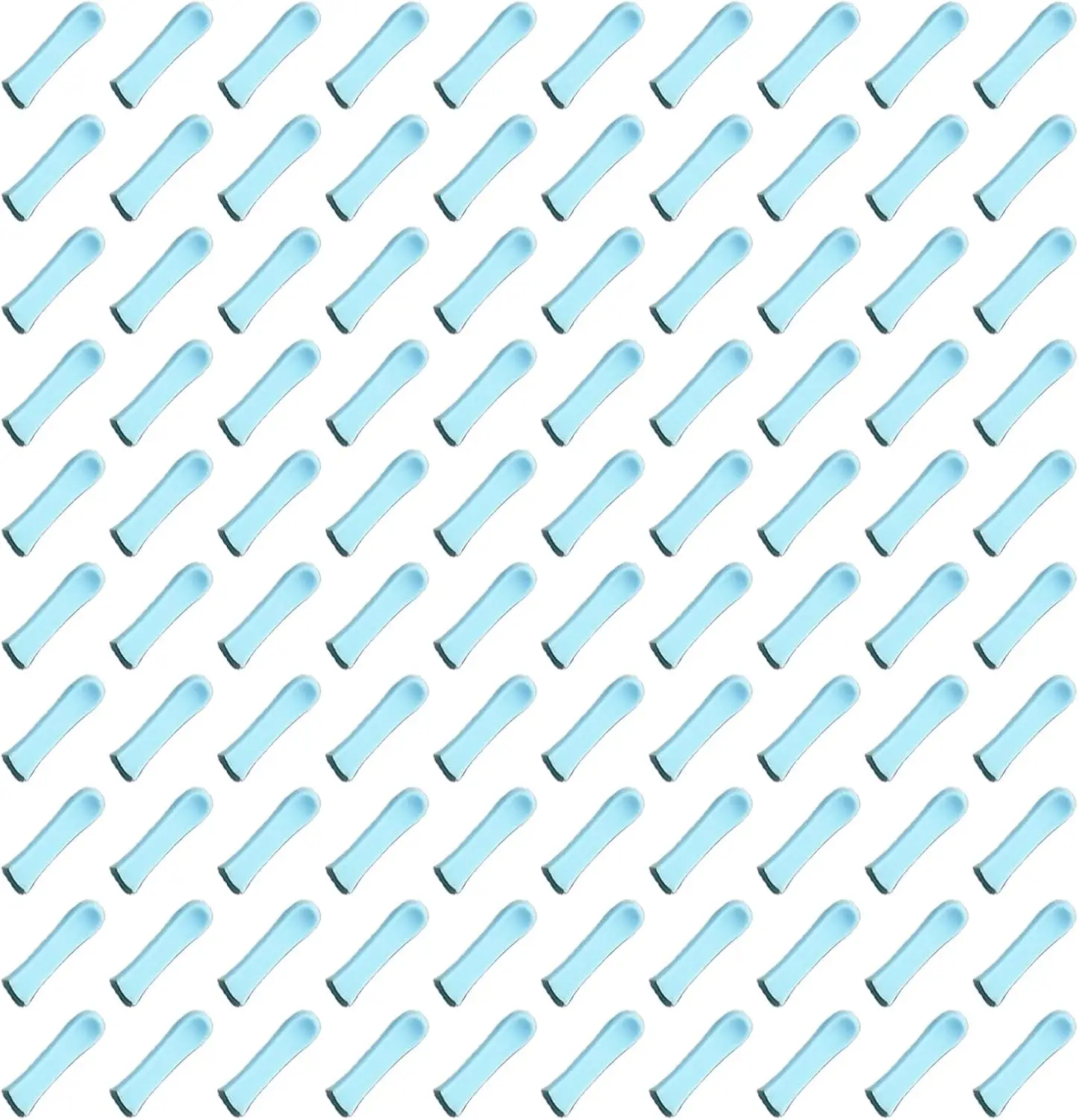 

100 силиконовых насадок для чистки ушей, многоразовые сменные колпачки для инструментов для удаления ушной серы, синие