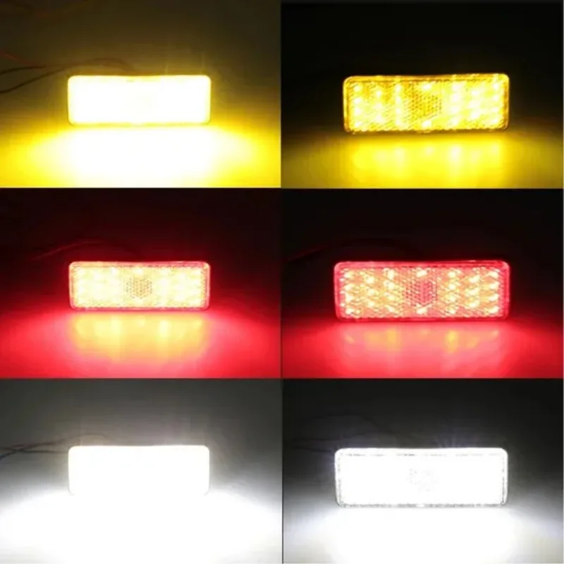 Luz LED trasera para motocicleta, Reflector de freno, accesorios para Moto, 24LED, 1 unidad