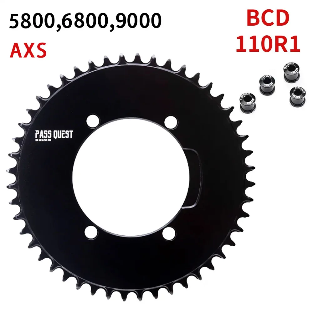 

PASS QUEST X110 BCD шоссейный велосипед, одинарная звезда с 4 болтами для AERO axs, цепное круглое кольцо, подходит для SHIMANO 4700/5800/6800