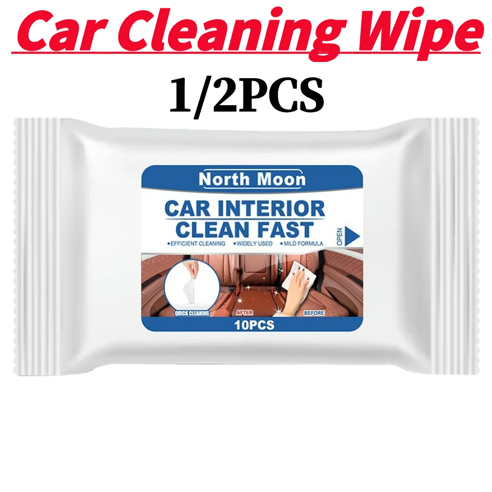 Disposable Car Interior Cleaning Wet Wipe Dashboard Console Carpet Leather Towel Glass Window Dust Remover Cleaner Supplies