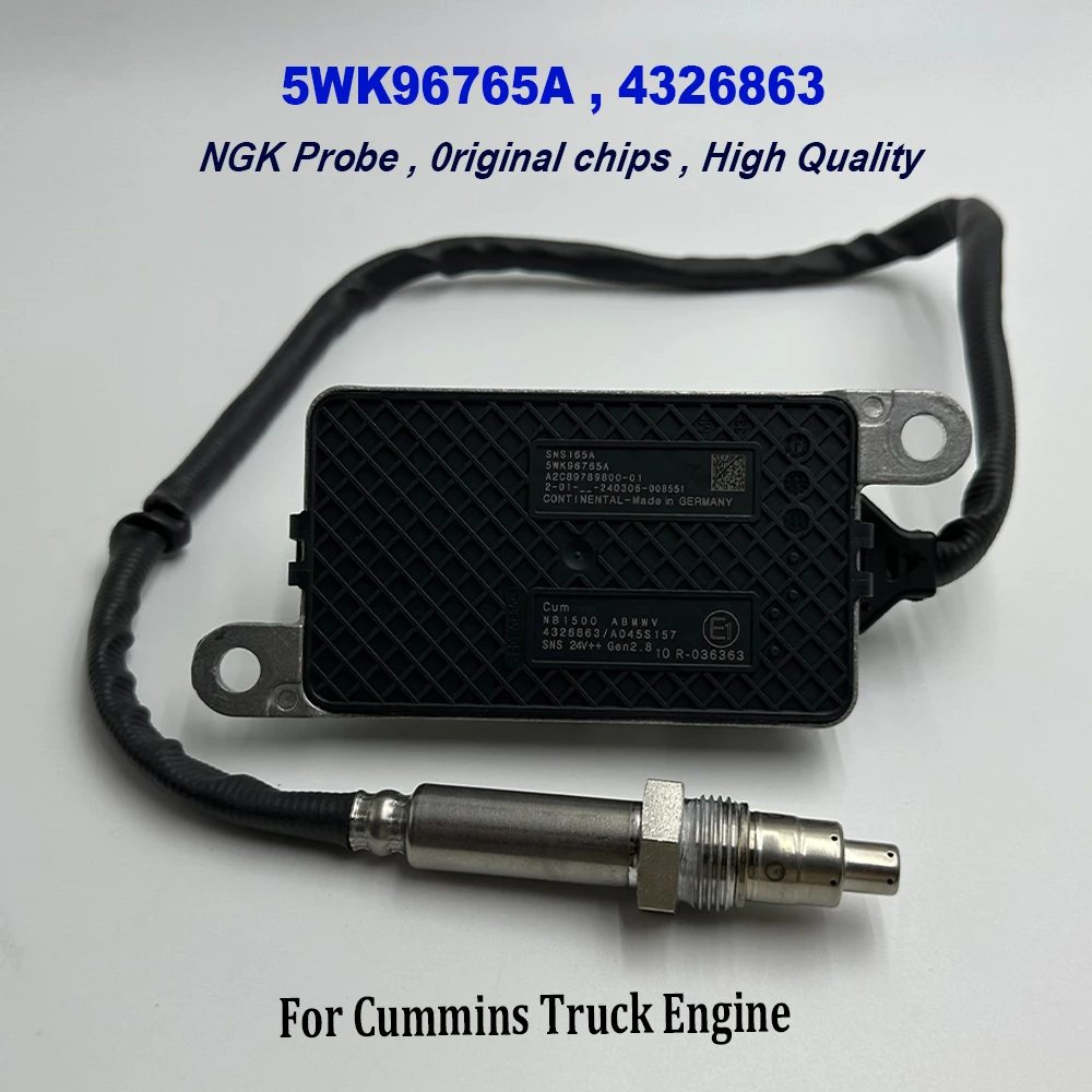 For NGK Probe 5WK96765A 4326863 Nitrogen Oxygen NOX Sensor High Quality Chips for C-ummins Truck Engine 5WK96765B A2C95913000-01