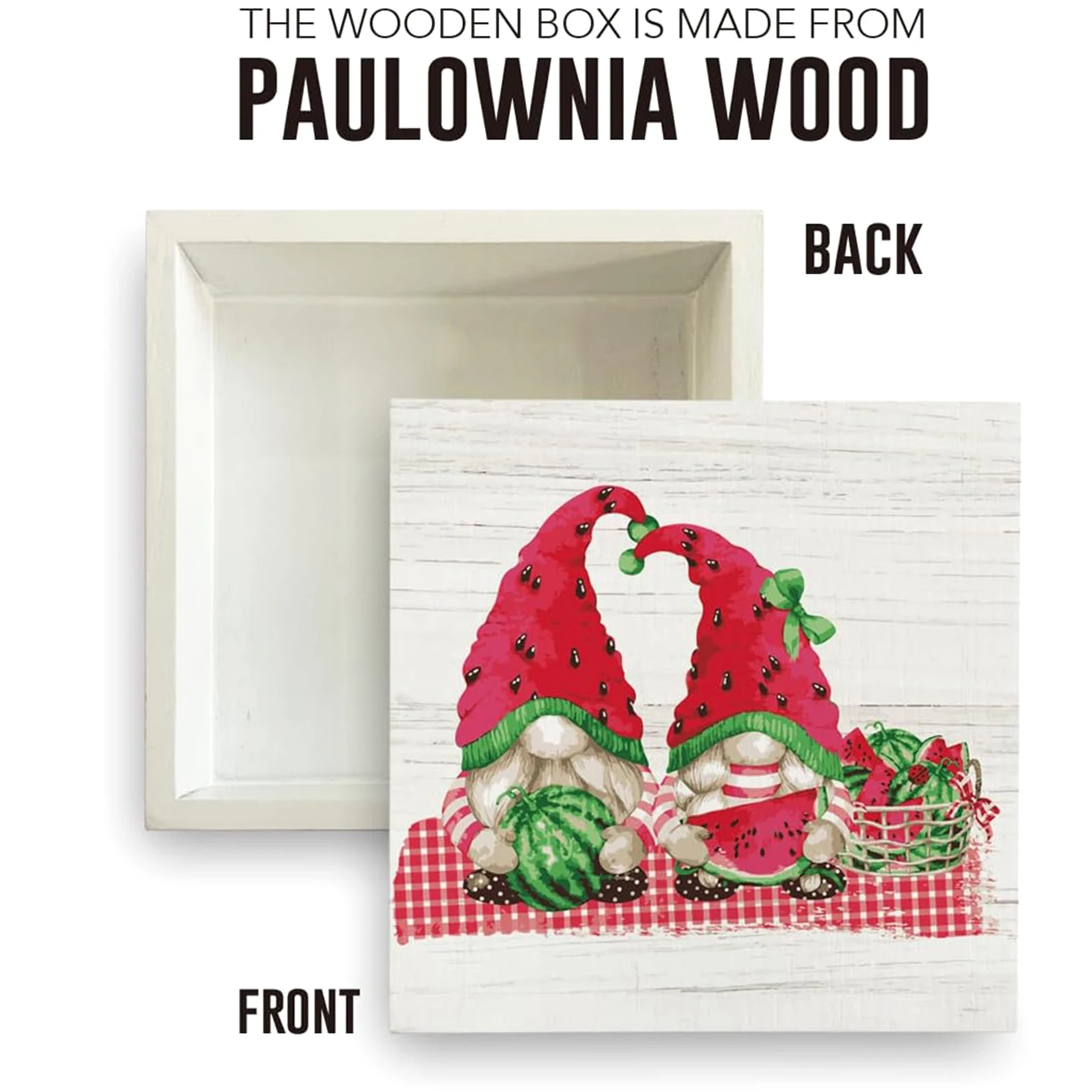 Wooden Box Sign Hand Painted Desktop Decor For Farmhouse Decoration