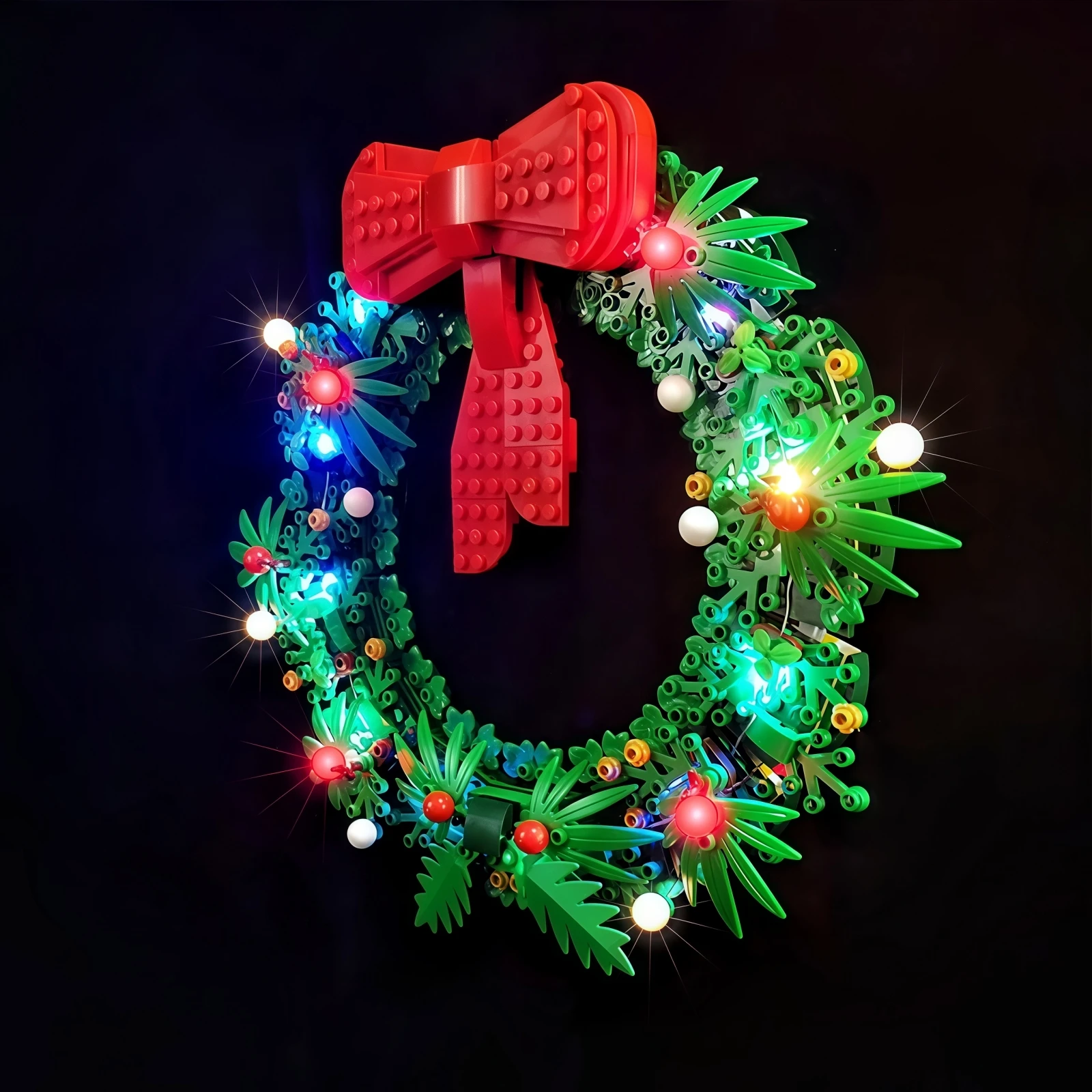 LED Light Set For LEGO 40426 Christmas Wreath Collectible DIY Decorative Lamp With Battery Box Christmas Gift (No LEGO）