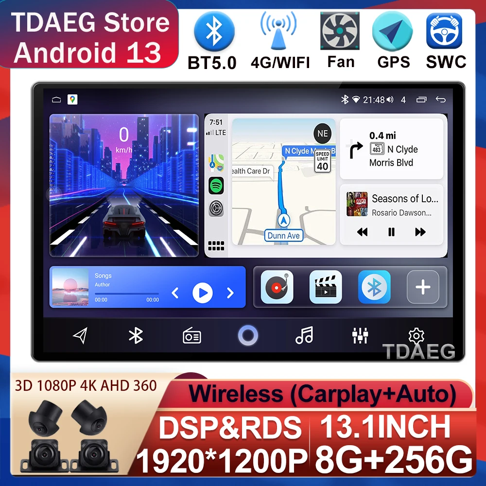 Autoradio Universel Android 13, 5G, WIFI, GPS, Limitation Audio, Lecteur pour Voiture VW, Volkswagen SKvocation Octavia 3, A7, 2013-2018