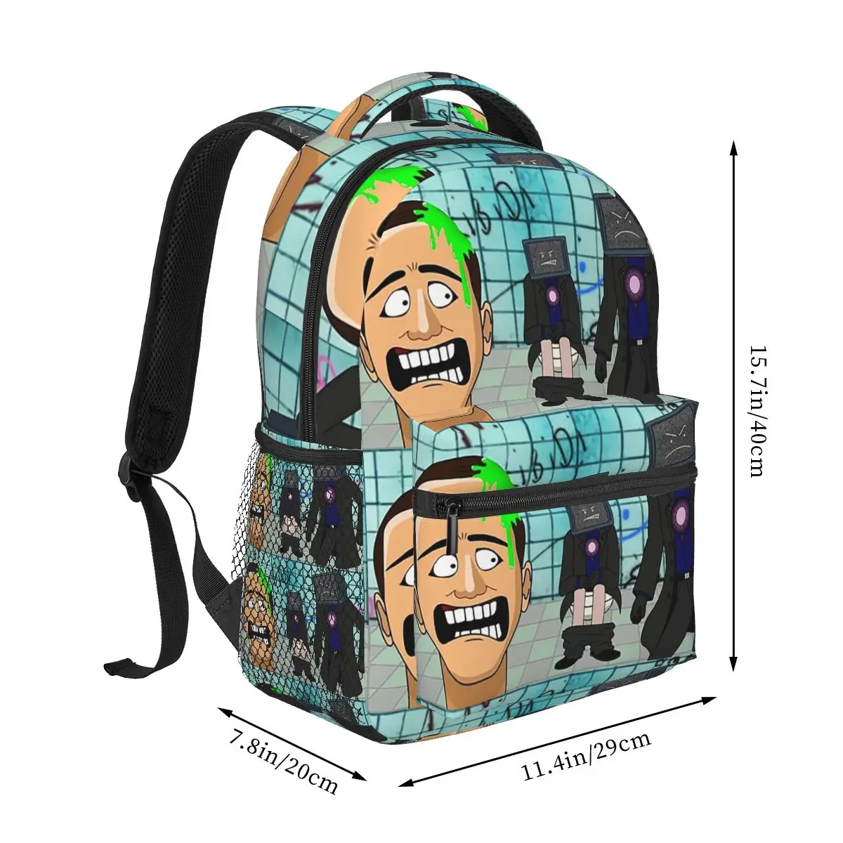 Skibidi Toilet TV MAN Backpacks Boys Girls Bookbag Children School Bags Cartoon Kids Rucksack Shoulder Bag Large Capacity