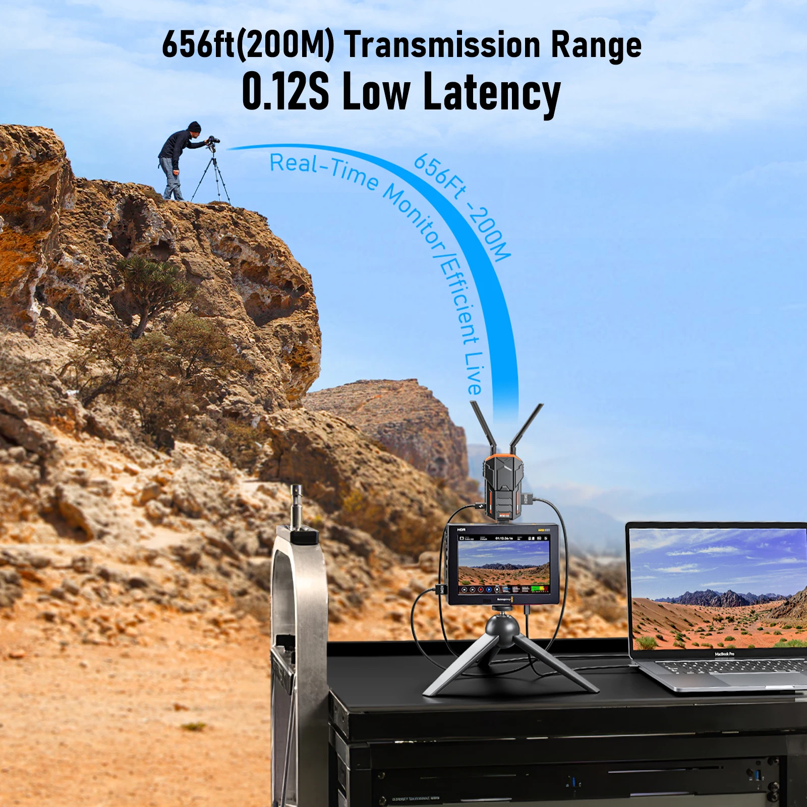 Lemorele 무선 익스텐더 키트 200M 5.8Ghz 무선 HDMI 송신기 및 수신기 DSLR 카메라 노트북 PC 용 HDMI 익스텐더 비디오