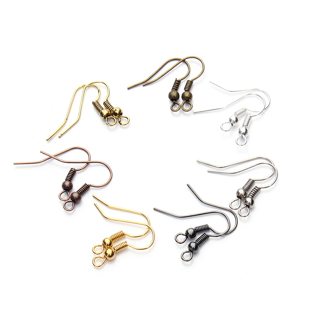 140 Pcs Affordable Jewelry Making Spring Ear Wire Hooks Accessories Mixed Color Earrings Findings Pins