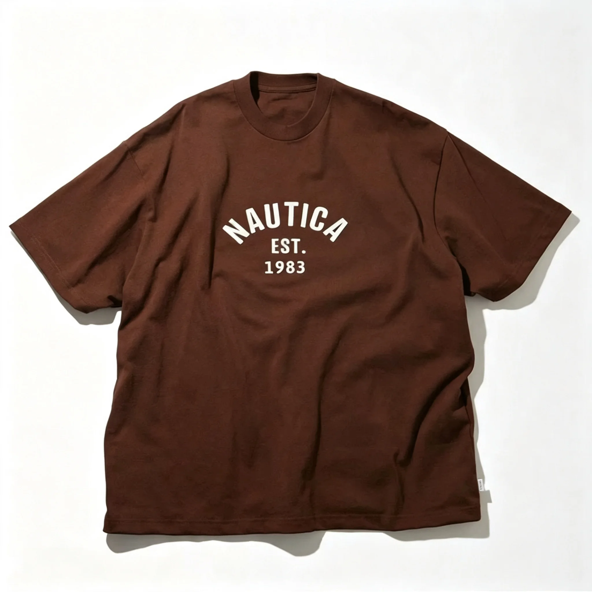 NAUTICA Was Established in 1983. Letter Print Men's Short-sleeve Crew Neck Loose Casual Fashion Outdoor Streetwear Men's T-shirt