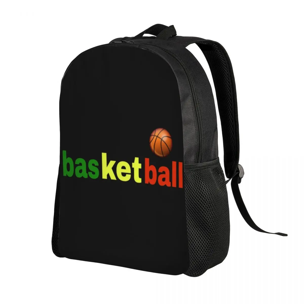 Rasta Basketball Laptop Backpack para homens e mulheres, estudantes universitários, Fashion Bookbag, Sports Bag