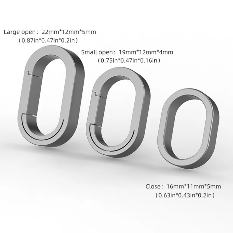 Mini TC4 Titanium Alloy Keychain Buckle 3 Sizes Key Ring Car Accessory Waist Hanging Chain EDC Outdoor Tool