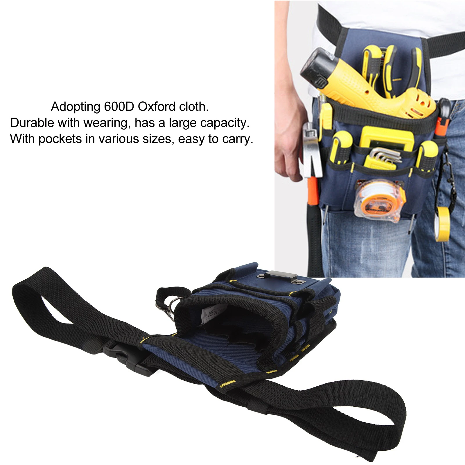 Waist Tool Bag Adjustable Multi Functional Tool Storage Bag Pouch Belt Pocket Pouch Toolbag for Electrician Worker