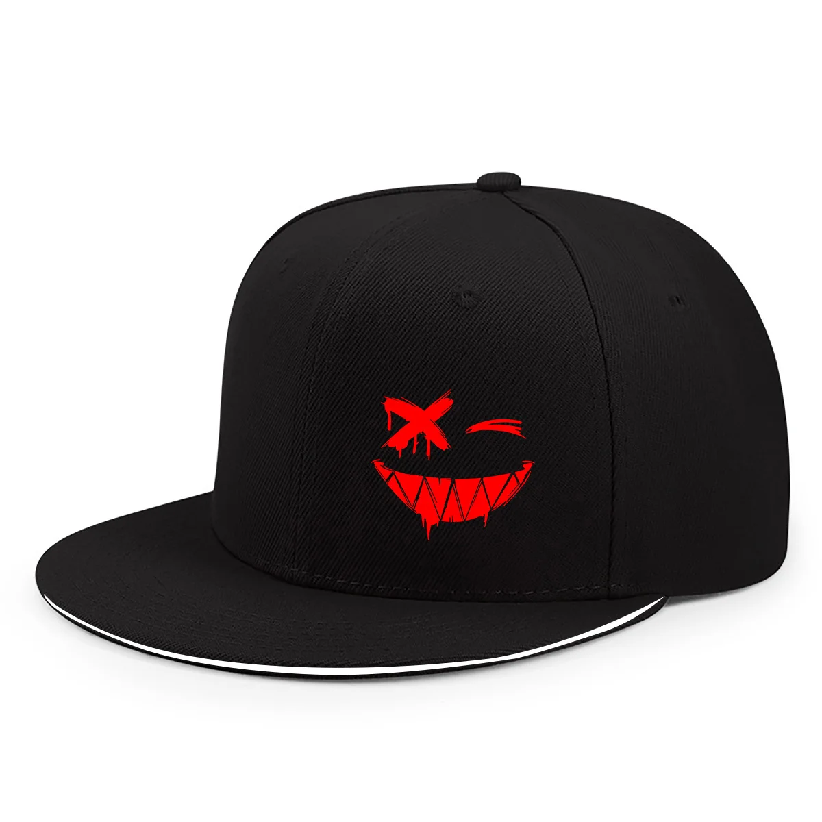 Red XX Baseballkappen mit lächelndem Gesicht, für Männer und Frauen, Hip-Hop, Outdoor, verstellbar, lässig, Sonnenschutz, Sonnenhut, Streetwear – Detail 2