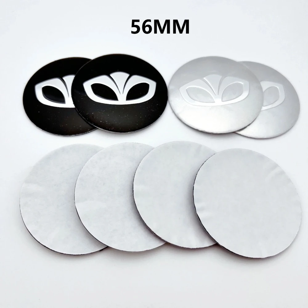

4pcs 56MM Daewoo LOGO Emblem Car Stickers Styling Accessories for Car Wheel Center Caps Wheels Rim Hubcaps Cover Badge Replace