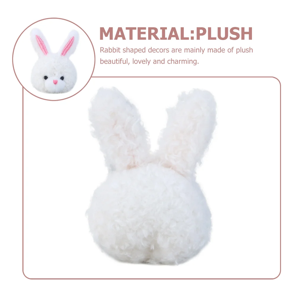 4 Pcs Plush Bunny Accessories Children’s Toys Toddler Stuffed Rabbit Craft DIY Supplies Cartoon