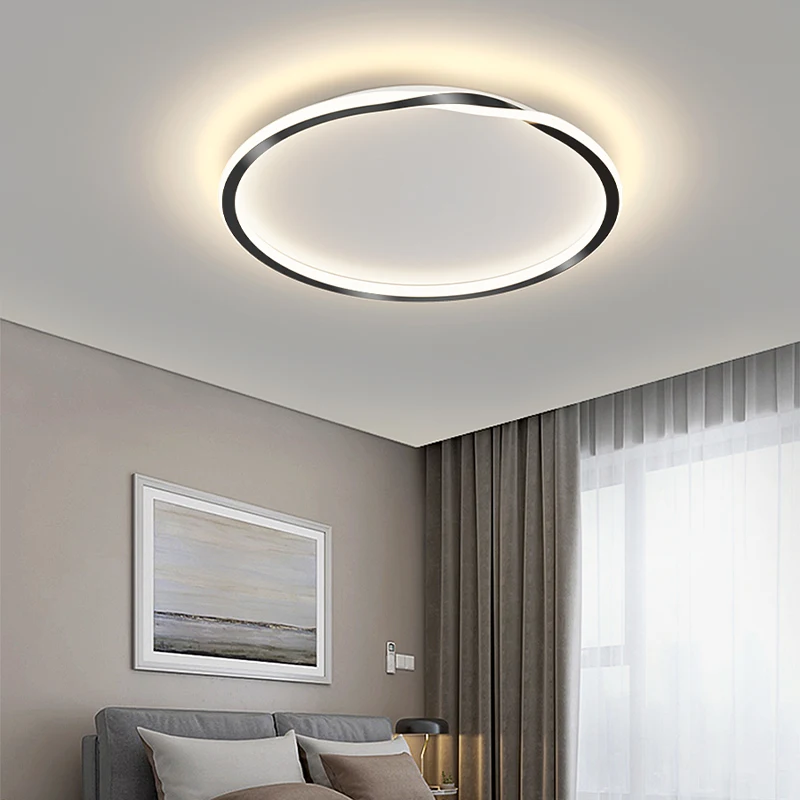 Plafonnier Rond LED Simple pour Chambre à Coucher, Salon, Bureau, Couloir, Lustre, Lampes Décoratives pour la Maison, Nouveau