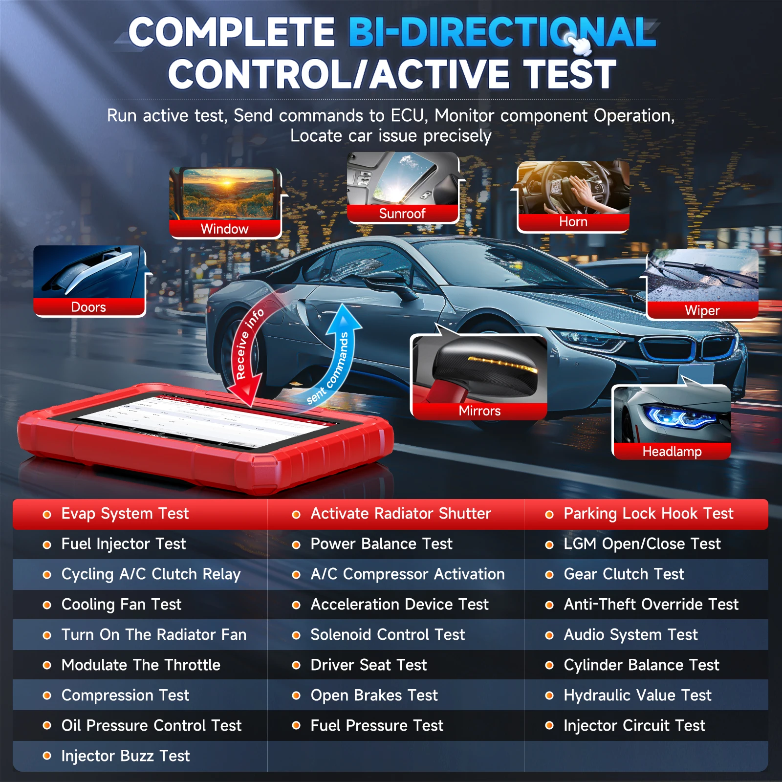 100% الأصلي إطلاق X-431 برو ستار السيارات نظام كامل قارئ رمز أداة مسح ضوئي ثنائي الاتجاه 37 + خدمات ECU أداة الترميز #4