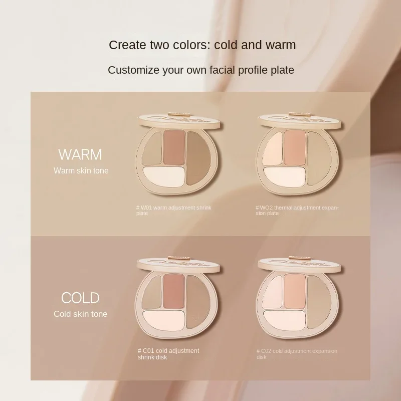 Joocyee Face Palette Primer Base Trucco Contorno Fondotinta Trucco Correttore Crema Contorno Palette