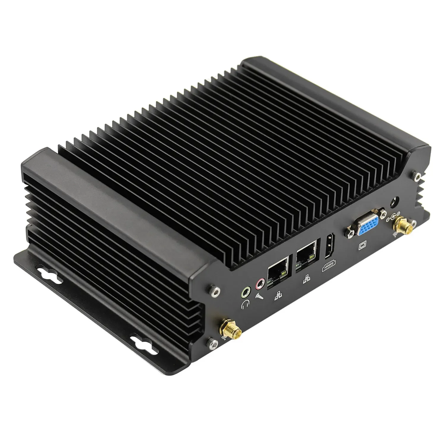 

i3-6157U Fanless Mini PC 2 LAN RS232 Linux Win10 Rugged Industrial Computer Hardware Software For POS