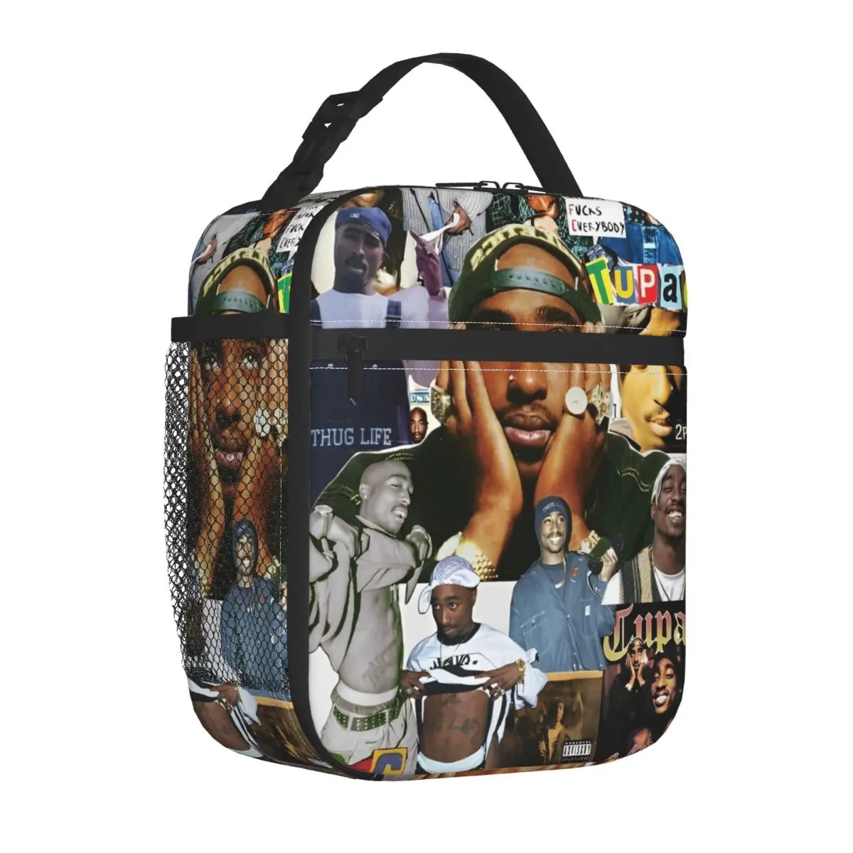 Rapper Tupac 2pac Hip Hop Insulated Lunch Bag Thermal Bag  Meal Container Large Tote Lunch Box Food Handbags Office Picnic