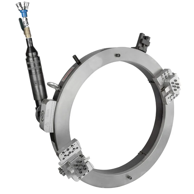 OCP-168 Pneumatic Split Pipe Cold Cutting Beveling Machine Automatic Industrial Cold Tube Cutter Stainless Steel Pipe 50-168 mm